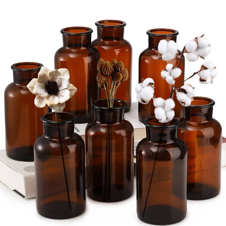Old Brown Glass Bottles